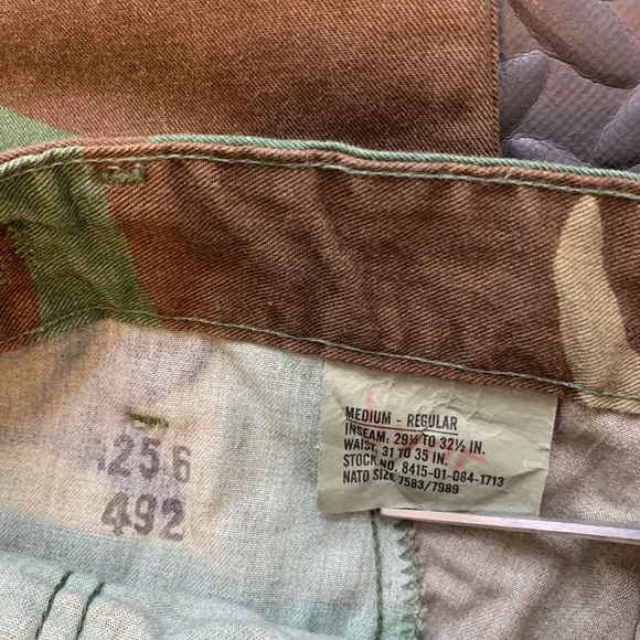 MENS CARGO PANTS VINTAGE CAMO HEAVY WEIGHT SIZE 32 - Picture 10 of 12